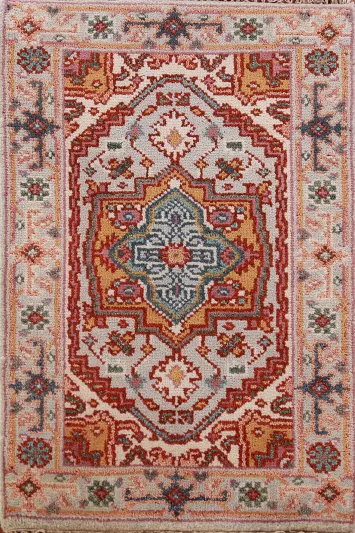 Handmade Gray Heriz Serapi Indian Rug 2x3