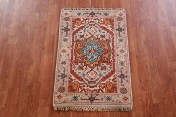 Handmade Gray Heriz Serapi Indian Rug 2x3