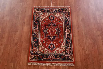 Wool Medallion Heriz Serapi Indian Rug 2x3