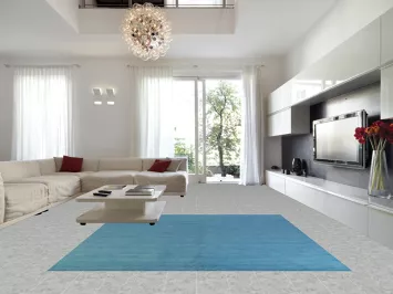 Sky Blue Square Gabbeh Persian Area Rug 10x10