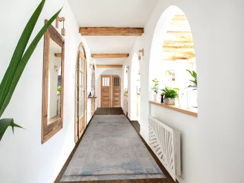 Vegetable Dye Wool Oushak Turkish Runner Rug 3x17