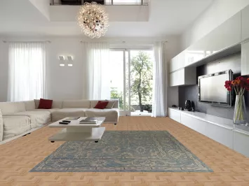 Handmade Blue Oushak Vegetable Dye Area Rug 9x13