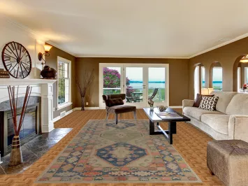 Vegetable Dye Oushak Turkish Area Rug 6x14