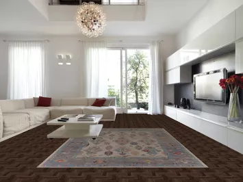 Vegetable Dye Wool Oushak Turkish Area Rug 9x12