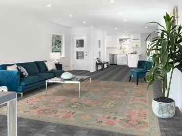 Vegetable Dye Oushak Turkish Area Rug 8x11