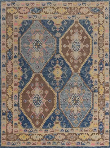 Vegetable Dye Oushak Turkish Area Rug 8x11