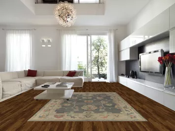 Vegetable Dye Floral Oushak Turkish Area Rug 9x13