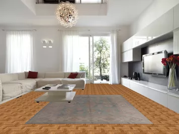 Handmade Blue Oushak Vegetable Dye Area Rug 9x12