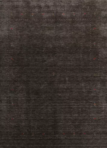 Charcoal Wool Gabbeh Indian Area Rug 9x11