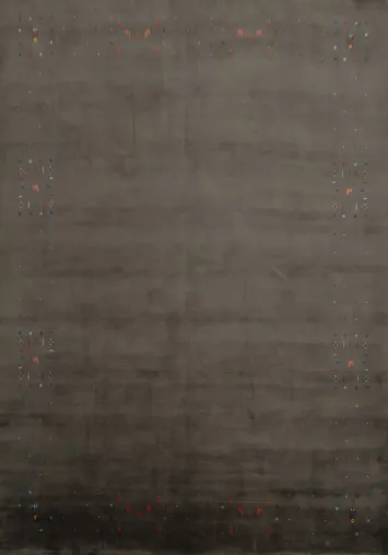 Minimalist Gabbeh Area Rug 8x10 with Intricate Designs for Elegance