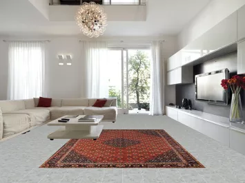 Antique Vegetable Dye Sultanabad Persian Area Rug 9x12