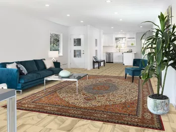 Vegetable Dye Wool Tabriz Persian Area Rug 8x12