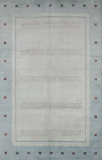 Handmade Wool Gabbeh Indian Area Rug 5x8