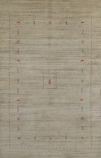 Tribal Gabbeh Indian Area Rug 5x8