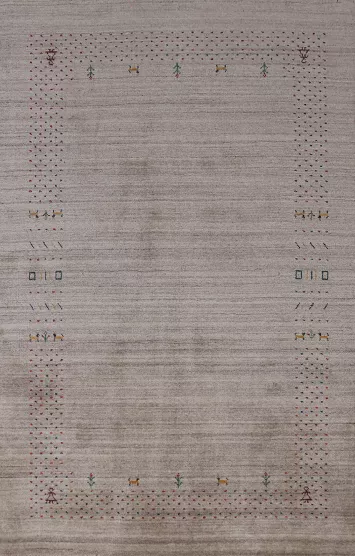 Handmade Gabbeh Indian Area Rug 5x8