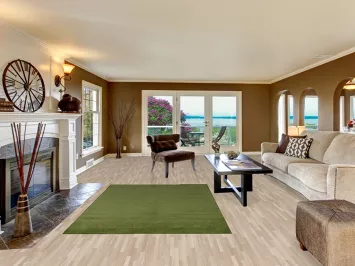 Wool Green Gabbeh Indian Area Rug 5x8