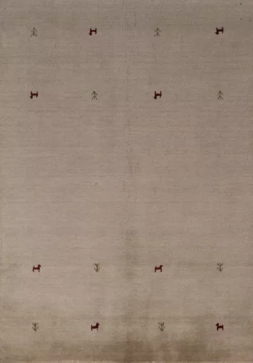 Little Animals Wool Gabbeh Indian Rug 5x6