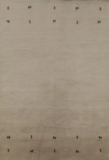 Little Animals Tribal Wool Gabbeh Indian Area Rug 5x8