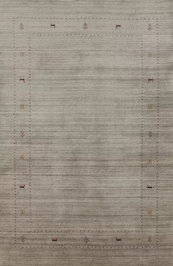 Little Animals Design Wool Gabbeh Indian Area Rug 5x8