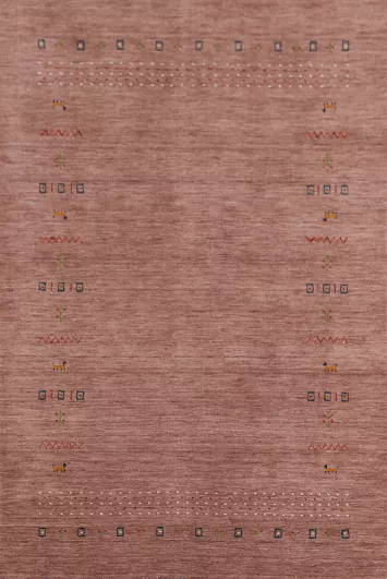 Tribal Wool Gabbeh Indian Area Rug 5x8