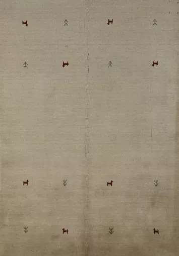 Tribal Wool Animals Gabbeh Indian Rug 5x6