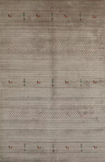 Handmade Wool Gabbeh Indian Area Rug 5x8
