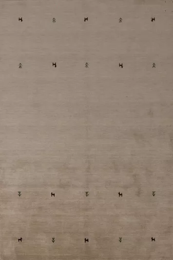 Little Animals Design Wool Gabbeh Indian Area Rug 5x8