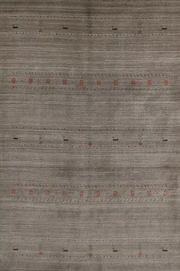 Handmade Wool Gabbeh Indian Area Rug 5x8