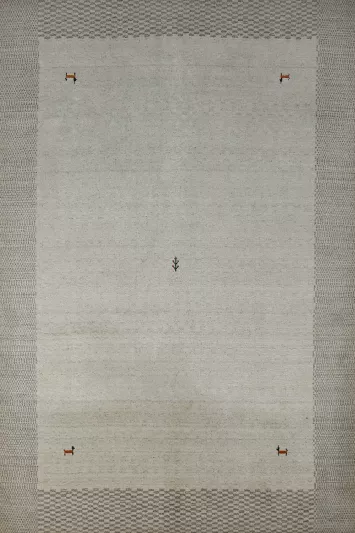 Tribal Wool Gabbeh Indian Area Rug 5x8