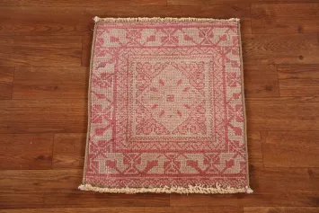 Square Wool Anatolian Oriental Foyer Rug 1x1
