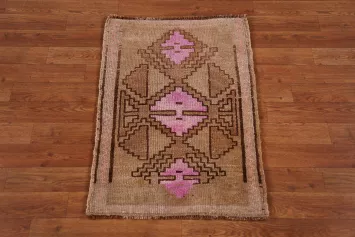 Antique Look Geometric Anatolian Turkish Foyer Rug 2x3