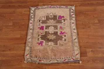 Geometric Wool Anatolian Oriental Accent Rug 2x3