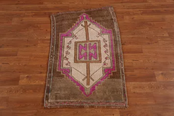 Medallion Wool Anatolian Turkish Accent Rug 2x3