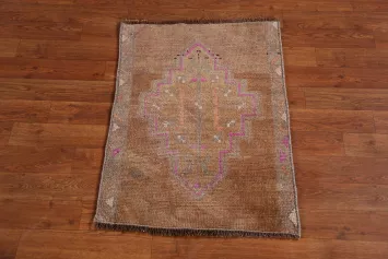 Geometric Wool Anatolian Oriental Accent Rug 2x2