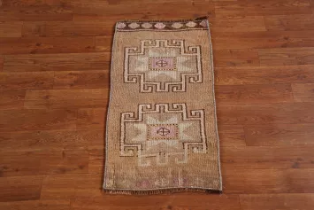 Geometric Anatolian Oriental Accent Rug 1x2