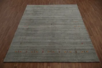 Chic Gabbeh Area Rug 8x10 with Minimal Accents for Urban Interiors