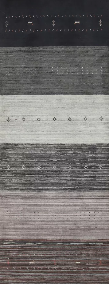 Animals Wool Tribal Gabbeh Indian Runner Rug 3x10