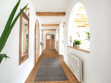 Gray Wool Tribal Gabbeh Indian Runner Rug 3x9