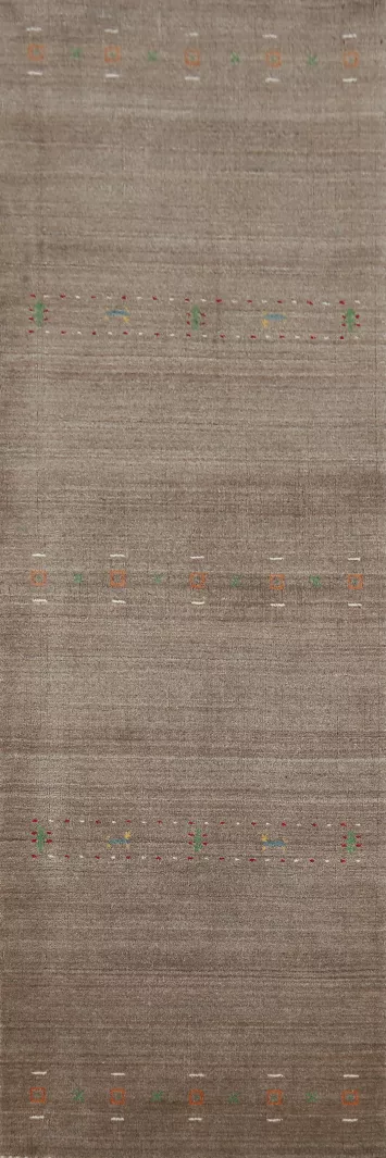 Handmade Gabbeh Indian Runner Rug 3x10
