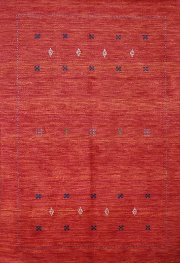 Handmade Wool Tribal Gabbeh Indian Rug 5x6