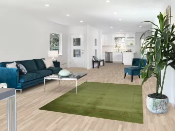 Green Wool Handmade Gabbeh Indian Area Rug 5x8