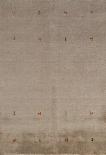 Little Animals Wool Gabbeh Indian Rug 5x6