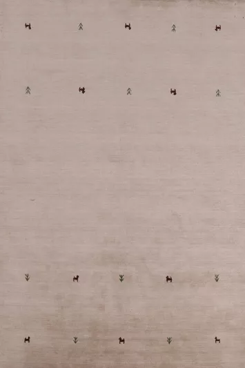 Tribal Wool Gabbeh Indian Area Rug 5x8