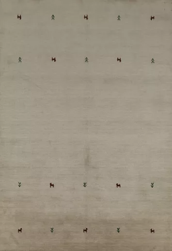 Animals Wool Gabbeh Indian Area Rug 5x8