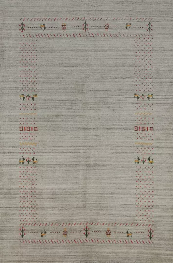 Handmade Gabbeh Indian Area Rug 5x8