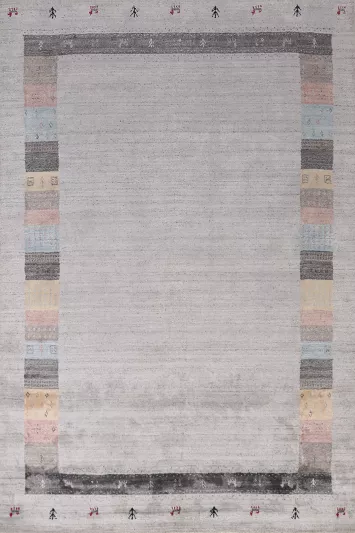 Tribal Wool Gabbeh Indian Area Rug 5x8