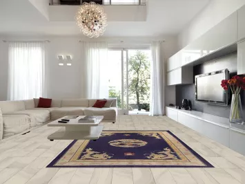 Antique Blue Art Deco Chinese Area Rug 9x12