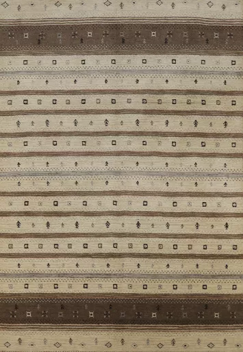 Handmade Wool Gabbeh Indian Area Rug 5x8