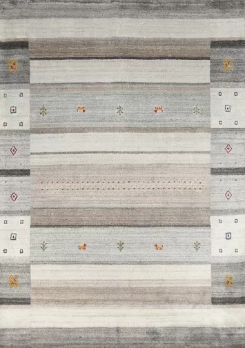 Little Animals Wool Gabbeh Indian Area Rug 5x8