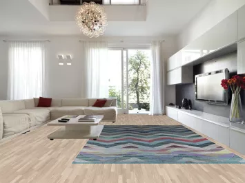 Chevron Wool Modern Kilim Turkish Large Rug 10x14